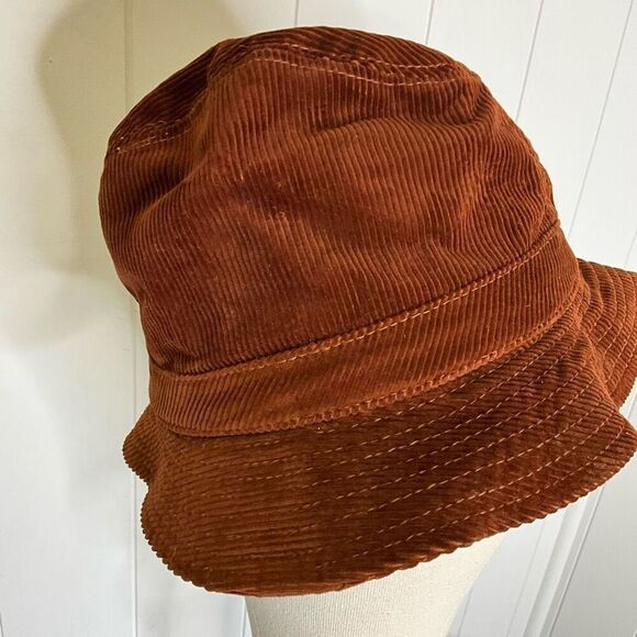 Brixton Oath Corduroy Packable Bucket Hat Red Burnt Orange Size Medium Round Top - Picture 4 of 10